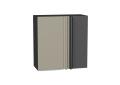 Шкаф верхний прямой угловой Фьюжн 700 Silky Grey / Graphite