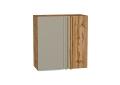 Шкаф верхний прямой угловой Фьюжн 700 Silky Grey / Дуб Вотан
