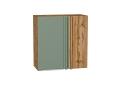Шкаф верхний прямой угловой Фьюжн 700 Silky Mint / Дуб Вотан