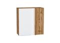 Шкаф верхний прямой угловой Фьюжн 700 Silky White / Дуб Вотан