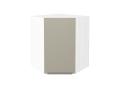 Шкаф верхний угловой Фьюжн 590 Silky Grey / Белый