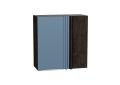 Шкаф верхний прямой угловой Фьюжн 700Н Silky Blue / Белый