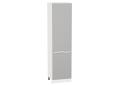 Шкаф пенал с 2-мя дверцами Фьюжн 600Н Silky Light Grey / Белый