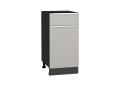 Шкаф нижний с 1 ящиком Фьюжн 400 Silky Light Grey / Graphite