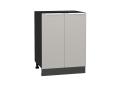 Шкаф нижний Фьюжн 600 Silky Light Grey / Graphite