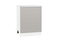 Шкаф нижний Фьюжн 600М Silky Light Grey / Белый