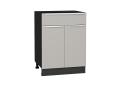 Шкаф нижний с 1 ящиком Фьюжн 601М Silky Light Grey / Graphite