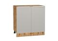 Шкаф нижний Фьюжн 800 Silky Light Grey / Дуб Вотан