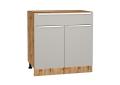 Шкаф нижний с 1 ящиком Фьюжн 800 Silky Light Grey / Дуб Вотан