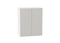 Шкаф верхний Фьюжн 600 Silky Light Grey / Белый