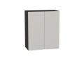 Шкаф верхний Фьюжн 600 Silky Light Grey / Graphite