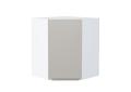 Шкаф верхний угловой Фьюжн 590 Silky Light Grey / Белый