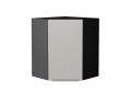 Шкаф верхний угловой Фьюжн 590 Silky Light Grey / Graphite