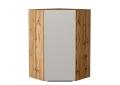 Шкаф верхний угловой Фьюжн 590Н Silky Light Grey / Дуб Вотан