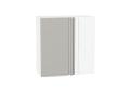 Шкаф верхний прямой угловой Фьюжн 700 Silky Light Grey / Белый