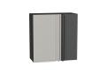 Шкаф верхний прямой угловой Фьюжн 700 Silky Light Grey / Graphite