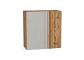 Шкаф верхний прямой угловой Фьюжн 700 Silky Light Grey / Дуб Вотан