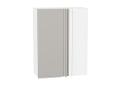 Шкаф верхний прямой угловой Фьюжн 700Н Silky Light Grey / Белый