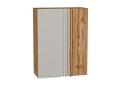 Шкаф верхний прямой угловой Фьюжн 700Н Silky Light Grey / Дуб Вотан