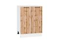 Шкаф нижний Флэт 600 Wotan Oak 2S / Белый