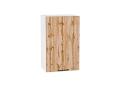 Шкаф верхний Флэт 450 Wotan Oak 2S / Белый
