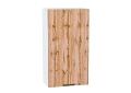 Шкаф верхний Флэт 500Н Wotan Oak 2S / Белый