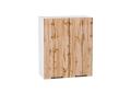 Шкаф верхний Флэт 600 Wotan Oak 2S / Белый