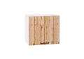 Шкаф верхний горизонтальный Флэт 500Н Wotan Oak 2S / Белый