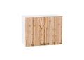 Шкаф верхний горизонтальный Флэт 600Н Wotan Oak 2S / Белый