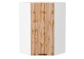 Шкаф верхний угловой Флэт 590Н Wotan Oak 2S / Белый