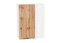 Шкаф верхний прямой угловой Флэт 700Н Wotan Oak 2S / Белый