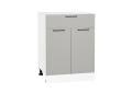 Шкаф нижний с 1 ящиком Флэт 601М Light Grey In 2S / Белый