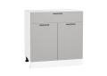 Шкаф нижний с 1 ящиком Флэт 800 Light Grey In 2S / Белый