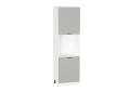 Шкаф пенал под бытовую технику Флэт 600 (для верхних шкафов 720) Light Grey In 2S / Белый