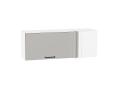 Шкаф верхний прямой угловой горизонтальный Флэт 1000 Light Grey In 2S / Белый