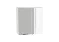 Шкаф верхний прямой угловой Флэт 700 Light Grey In 2S / Белый
