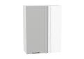 Шкаф верхний прямой угловой Флэт 700Н Light Grey In 2S / Белый