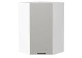 Шкаф верхний угловой Флэт 590Н Light Grey In 2S / Белый