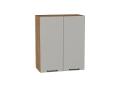 Шкаф верхний Флэт 600 Light Grey In 2S / Дуб вотан