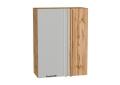 Шкаф верхний прямой угловой Флэт 700Н Light Grey In 2S / Дуб вотан