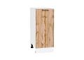 Шкаф нижний Флэт 350 Wotan Oak 2S / Белый