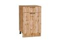 Шкаф нижний с 1 ящиком Флэт 500 Wotan Oak 2S / Дуб Вотан