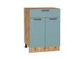 Шкаф нижний с 1 ящиком Флэт 601М Grey-green In 2S / Дуб Вотан