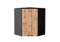 Шкаф верхний угловой Флэт 590 Wotan Oak 2S / Graphite