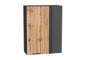 Шкаф верхний прямой угловой Флэт 700Н Wotan Oak 2S / Graphite