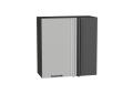 Шкаф верхний прямой угловой Флэт 700 Light Grey In 2S / Graphite