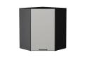 Шкаф верхний угловой Флэт 590 Light Grey In 2S / Graphite