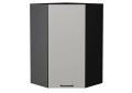 Шкаф верхний угловой Флэт 590Н Light Grey In 2S / Graphite