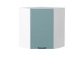 Шкаф верхний угловой Флэт 590 Grey-green In 2S / Белый