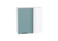 Шкаф верхний прямой угловой Флэт 700 Grey-green In 2S / Белый